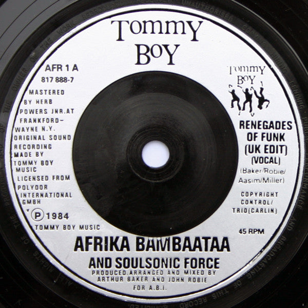 Afrika Bambaataa & Soulsonic Force : Renegades Of Funk (7", Single)