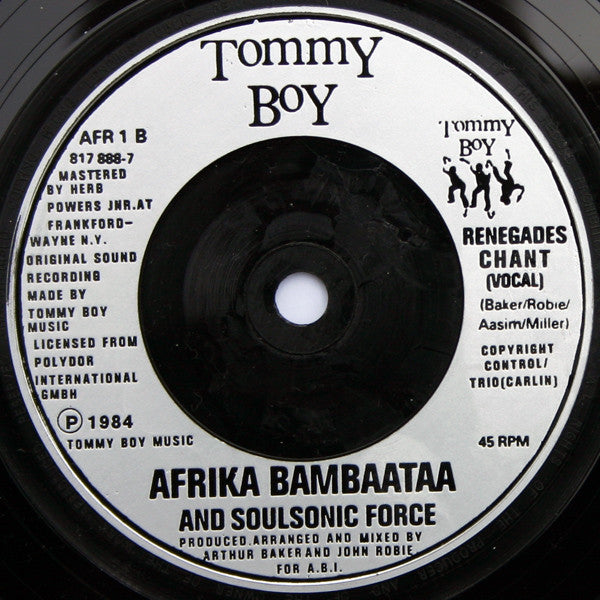 Afrika Bambaataa & Soulsonic Force : Renegades Of Funk (7", Single)