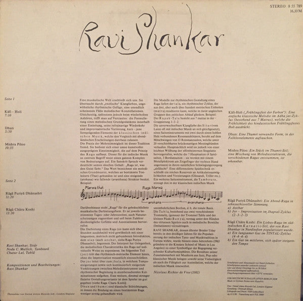 Ravi Shankar : Ravi Shankar (LP, RE, Red)