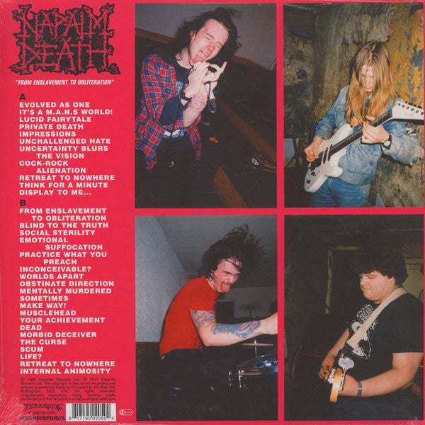 Napalm Death : From Enslavement To Obliteration LP, Album, RE, RM
