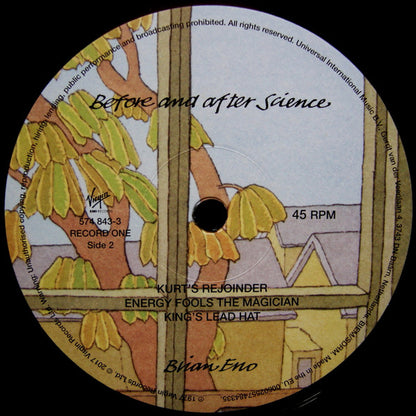 Brian Eno : Before And After Science (2x12", Album, Ltd, RE, RM)