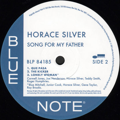 The Horace Silver Quintet : Song For My Father (Cantiga Para Meu Pai) (LP, Album, RE)