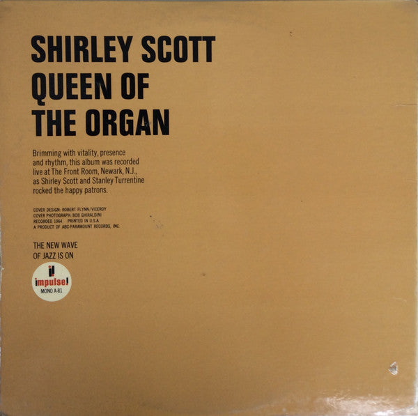 Shirley Scott : Queen Of The Organ (LP, Album, Mono)