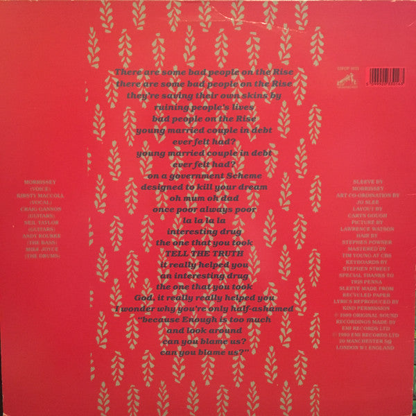 Morrissey : Interesting Drug (12", Single, Red)