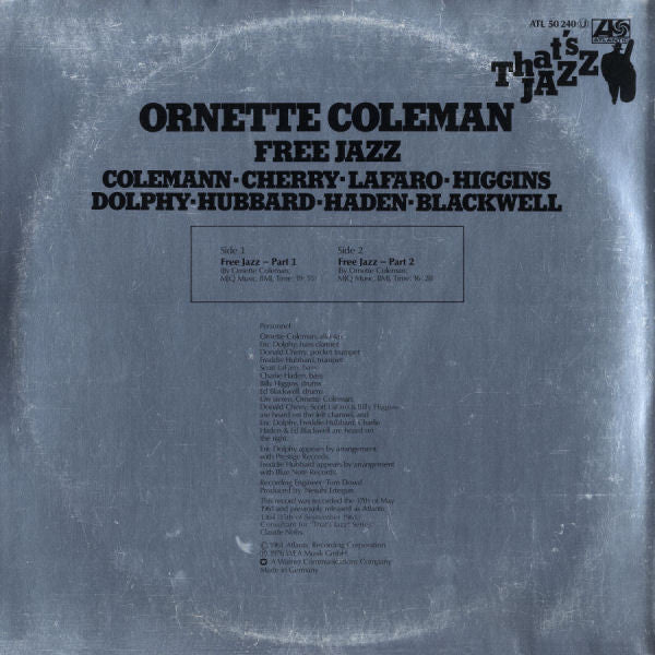 Ornette Coleman : Free Jazz (LP, Album, RE)