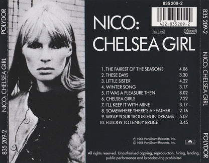 Nico (3) : Chelsea Girl (CD, Album, RE)