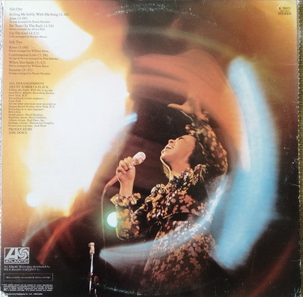Roberta Flack : Killing Me Softly (LP, Album, Die)