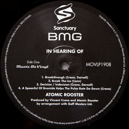 Atomic Rooster : In Hearing Of (LP, Album, RE, 180)