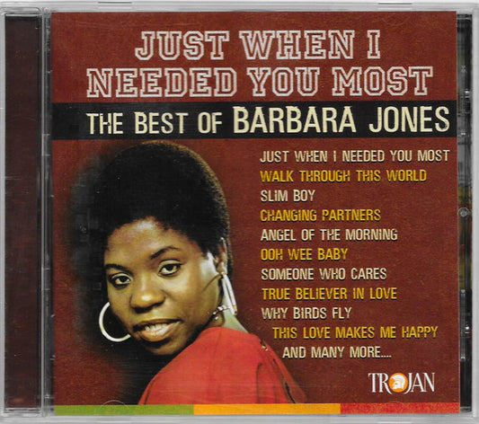 Barbara Jones : Just When I Needed You Most: The Best Of (CD, Comp)