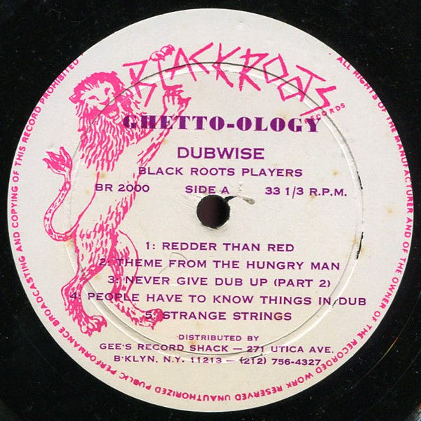 Black Roots Players : Ghetto-Ology Dubwise (LP)