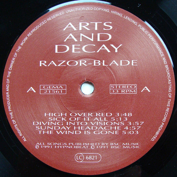 Arts And Decay : Razor-Blade (LP, Album)