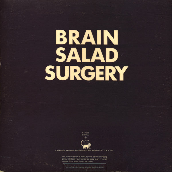 Emerson, Lake & Palmer : Brain Salad Surgery (LP, Album, Gim)