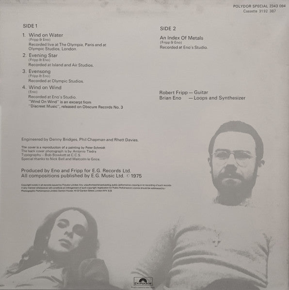 Fripp & Eno : Evening Star (LP, Album, RE)