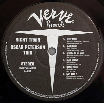 The Oscar Peterson Trio : Night Train (LP, Album, RE, RP, 180)