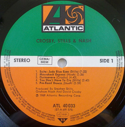 Crosby, Stills & Nash : Crosby, Stills & Nash (LP, Album, RE, Gat)
