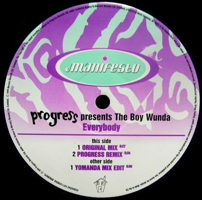 Progress (5) Presents The Boy Wunda : Everybody (12")