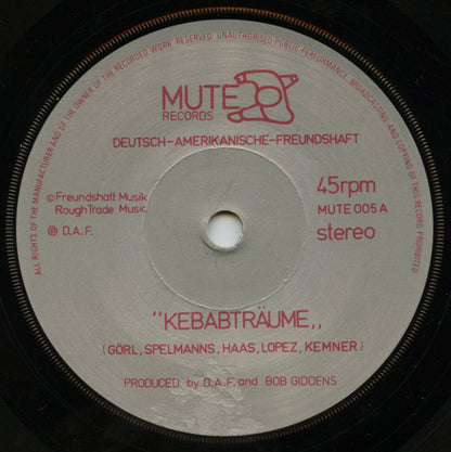 Deutsch-Amerikanische-Freundschaft* : Kebabträume / Gewalt (7", Single)