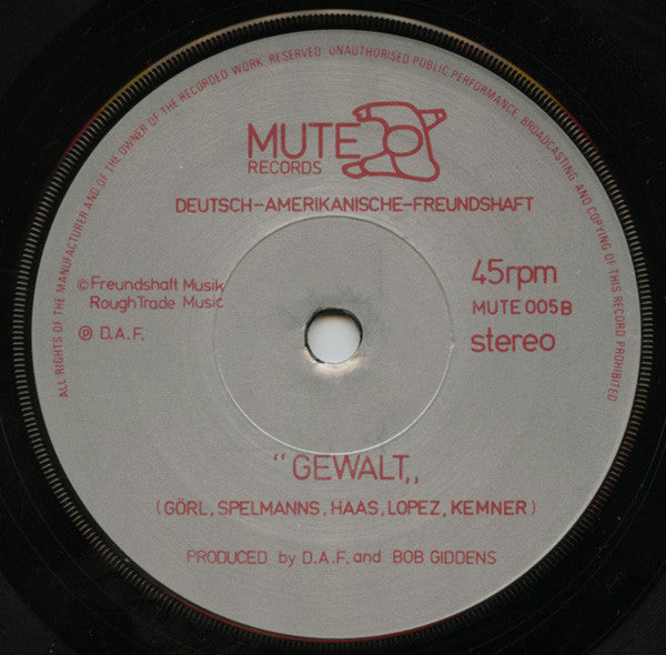 Deutsch-Amerikanische-Freundschaft* : Kebabträume / Gewalt (7", Single)