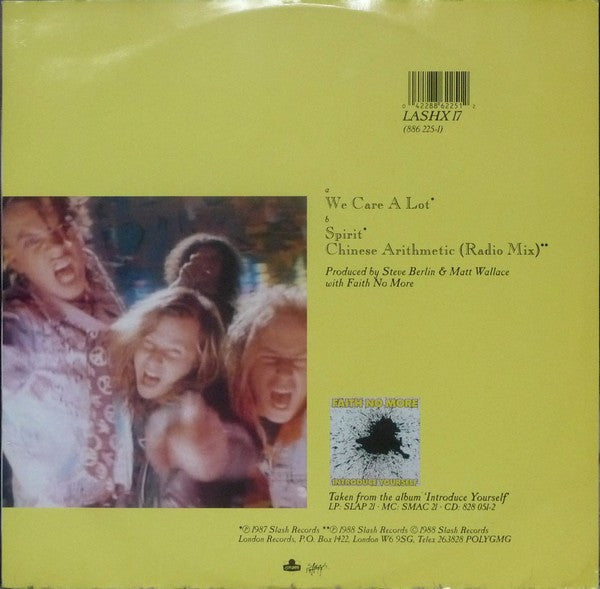 Faith No More : We Care A Lot (12", Single)