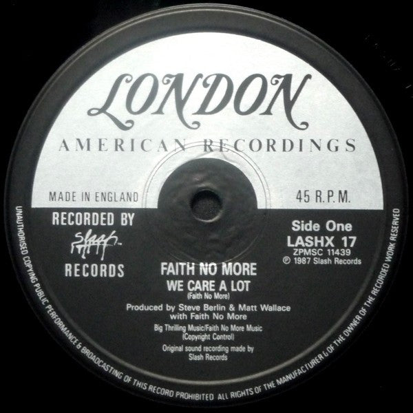 Faith No More : We Care A Lot (12", Single)