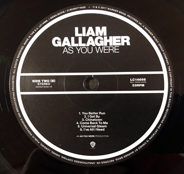 Liam Gallagher : As You Were (LP, Album)