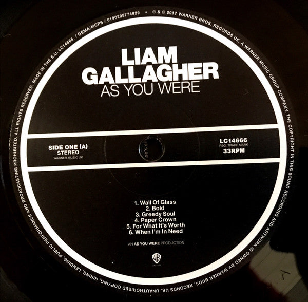 Liam Gallagher : As You Were (LP, Album)