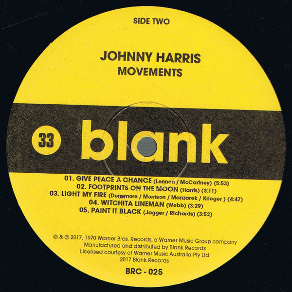 Johnny Harris : Movements (LP, Album, Ltd, RE)