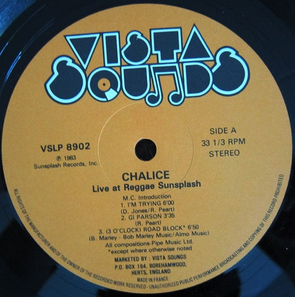 Chalice (3) : Live At Reggae Sunsplash (LP, Album)