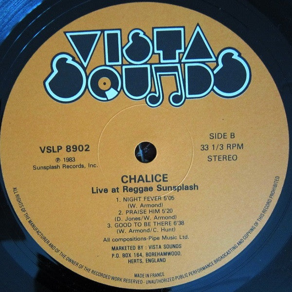 Chalice (3) : Live At Reggae Sunsplash (LP, Album)