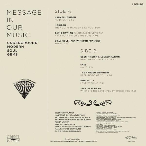 Various : Message In Our Music (LP, Comp, RM)