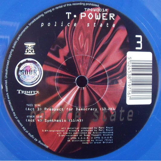 T.Power : Police State - Part 2 (12", Ltd, Blu)