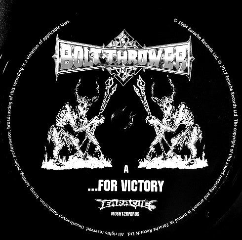 Bolt Thrower : ... For Victory (LP, Album, RE, RM)