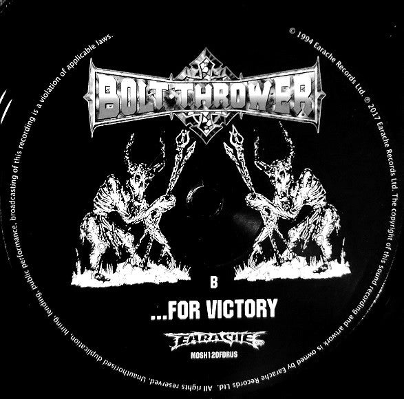 Bolt Thrower : ... For Victory (LP, Album, RE, RM)