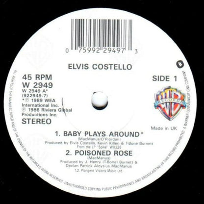 Elvis Costello : Baby Plays Around (7", EP)