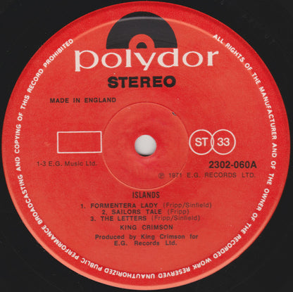 King Crimson : Islands (LP, Album, RE)