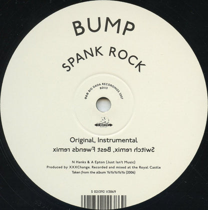 Spank Rock : Bump (12")