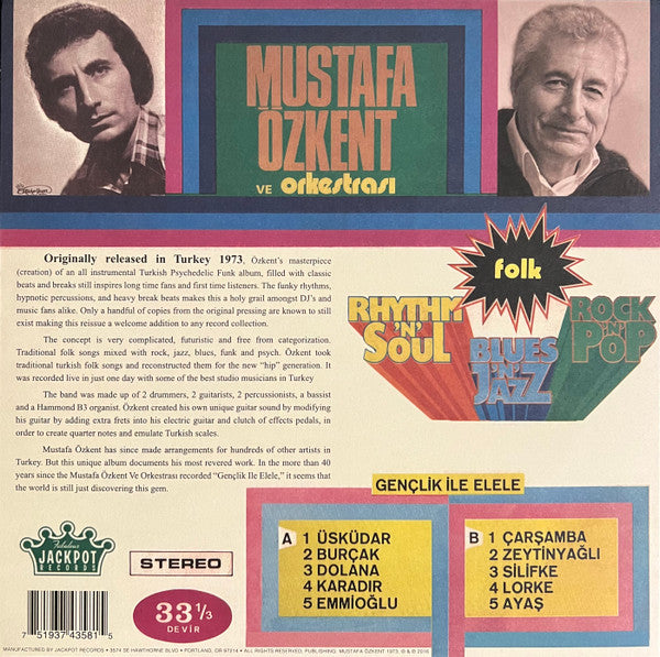 Mustafa Özkent Ve Orkestrası : Gençlik İle Elele (LP, Album, RE)