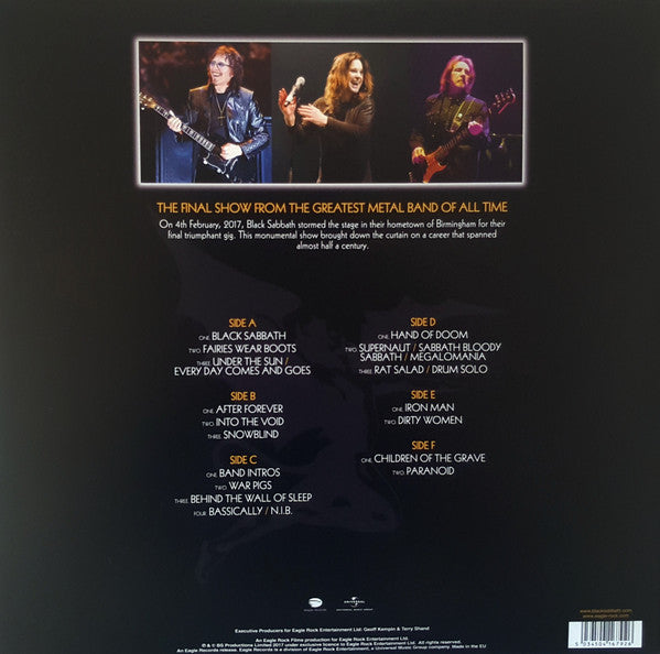 Black Sabbath : The End (4 February 2017 - Birmingham) (3xLP, Album, 180)