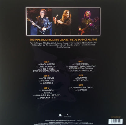 Black Sabbath : The End (4 February 2017 - Birmingham) (3xLP, Album, 180)