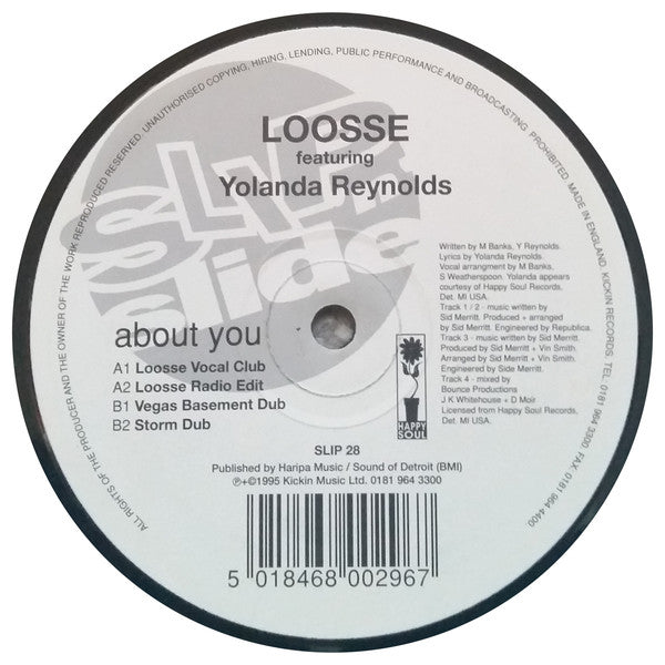 Loosse Featuring Yolanda Reynolds : About You (12")