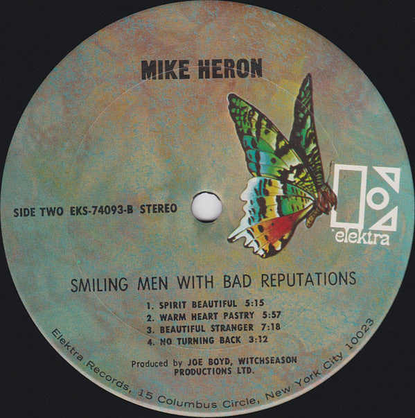 Mike Heron (2) : Smiling Men With Bad Reputations (LP, Album, San)