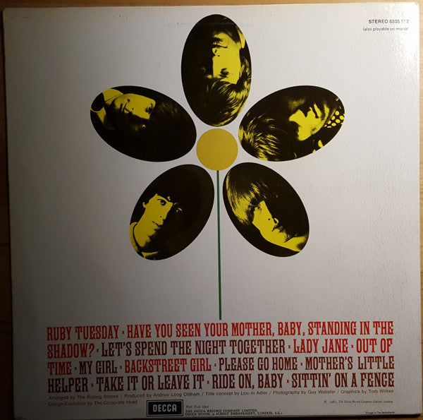 The Rolling Stones : Flowers (LP, Comp, RE)