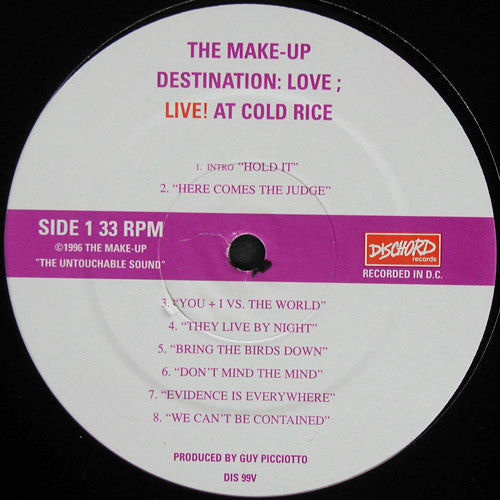 The Make-Up : Destination: Love; Live! At Cold Rice (LP, Album, $7 )