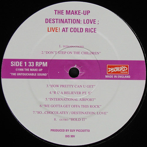 The Make-Up : Destination: Love; Live! At Cold Rice (LP, Album, $7 )