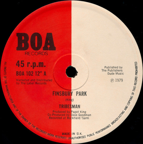 Tribesman (2) : Finsbury Park / The Tribe (12", Pic)