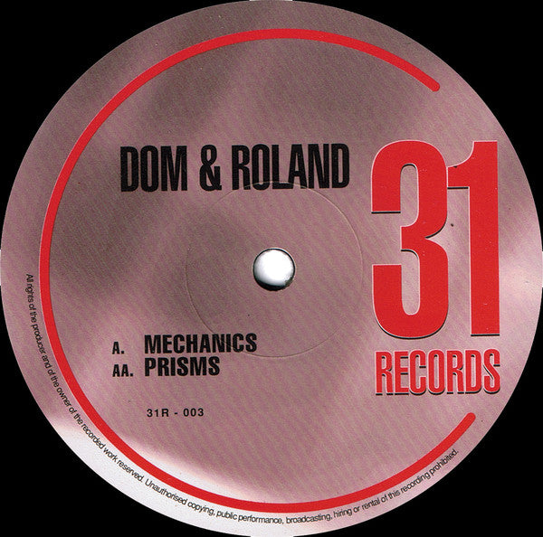 Dom & Roland : Mechanics / Prisms (12", Single)