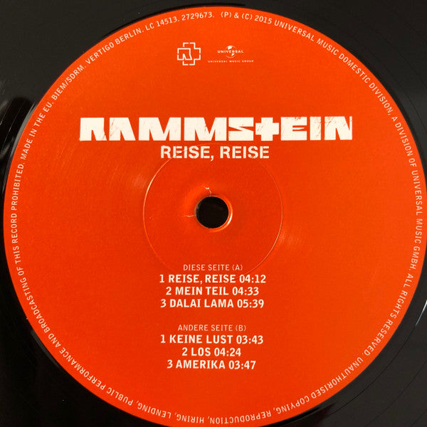 Rammstein : Reise, Reise (2xLP, Album, RE, RM, 180)