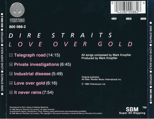Dire Straits : Love Over Gold (CD, Album, RE, RM, RP)