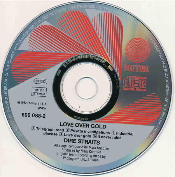 Dire Straits : Love Over Gold (CD, Album, RE, RM, RP)