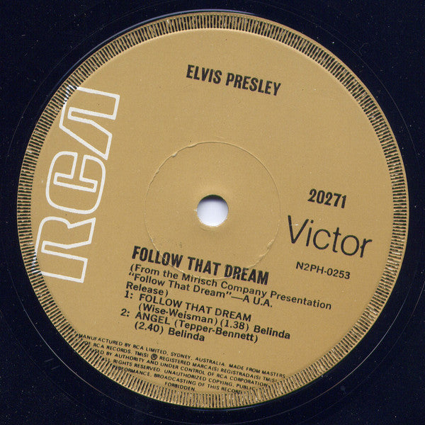 Elvis Presley : Follow That Dream (7", EP, RE, Bro)